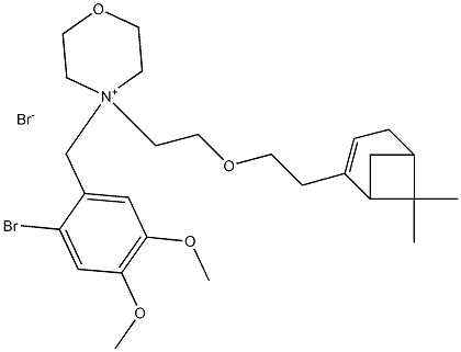 (1R,5S)-4-[(2-BroMo-4,5-diMethoxyphenyl)Methyl]-4-[2-[2-(6,6-diMethylbicyclo[3.1.1]hept-2-en-2-yl)ethoxy]ethyl]MorpholiniuM BroMide (1:1) Struktur