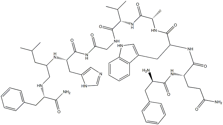 bombesin (6-14), D-Phe(6)-Leu(13)-psi(CH2NH)-Phe(14)- Struktur