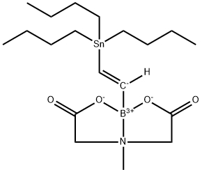 trans-2-(Tributyltin)vinylboronic acid MIDA ester Struktur