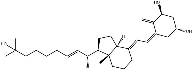 1,25-dihydroxy-24-trihomo-22-ene-vitamin D3 Struktur