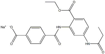 ethyl 2-(4'-carboxybenzamido)-4-propionamidobenzoate Struktur