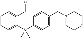 2-(DiMethyl[4-(4-MorpholinylMethyl)phenyl]silyl)benzyl alcohol, 95% Struktur