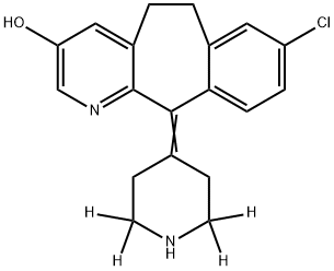 8-chloro-11-(2,2,6,6-tetradeuteriopiperidin-4-ylidene)-5,6-dihydrobenzo[1,2]cyclohepta[2,4-b]pyridin-3-ol Struktur