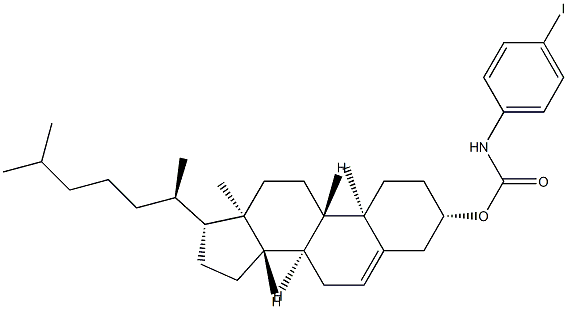 N-(4-iodophenyl)cholesteryl 3-carbamate Struktur