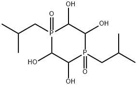 1,4-Diphosphorinan-2,3,5,6-tetrol, 1,4-bis(2-methylpropyl) 1,4-di- Struktur