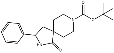 1-Oxo-3-phenyl-2,8-diazaspiro[
4.5]decane-8-carboxylic acid
tert-butyl ester Struktur