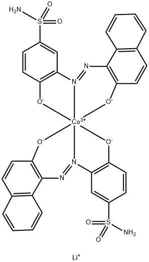 cobaltate, bis[4-hydroxy-3-[(2-hydroxy-1-naphthalenyl)azo]benzenesulfonamid lithium cobaltate, Struktur