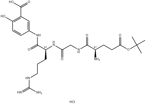 gamma-tert-butyloxy-Glu-Gly-Arg-3-carboxy-4-hydroxyanilide Struktur