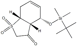 4-(tert-butyldimethylsiloxy)-3a,4,7,7a-tetrahydrobenzo(b)thiphen-3(2H)-one Struktur