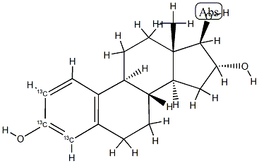 16α-Estriol-13C3 (16α-Hydroxyestradiol-[2,3,4-13C3]) (CertiMass solution) Struktur