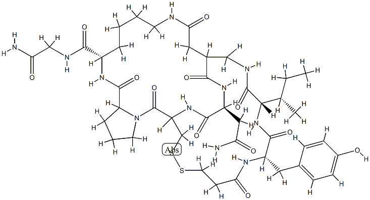 oxytocin, Mpa(1)-cyclo(Glu(4)-Lys(8))- Struktur