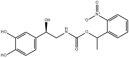 4-[(1R)-[2-[1-(2-Nitrophenyl)ethyl]carboxyamino]-1-hydroxyethyl]benzene-1,2-diol Struktur