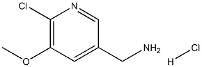 (6-Chloro-5-methoxypyridin-3-yl)methanamine hydrochloride Struktur