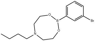 6-Butyl-2-(3-bromophenyl)-1,3,6,2-dioxazaborocane Struktur