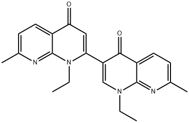 1-ethyl-1,4 dihydro-7-methyl-4-oxo-1,8-naphthyridine dimer Struktur