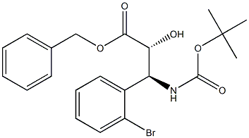 tert-butyl (1S,2R)-2-((benzyloxy)carbonyl)-1-(2-bromophenyl)-2-hydroxyethylcarbamate Struktur