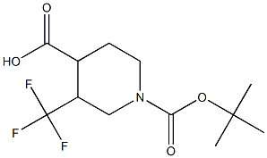 3-Trifluoromethyl-piperidine-1,4-dicarboxylic acid 1-tert-butyl ester Struktur