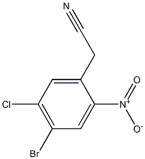 2-(4-bromo-5-chloro-2-nitrophenyl)acetonitrile Struktur