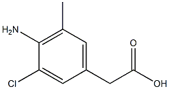 1-(4-Amino-3-chloro-5-methyl-phenyl)-acetic acid Struktur