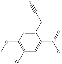 2-(4-chloro-5-methoxy-2-nitrophenyl)acetonitrile Struktur