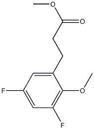 3-(3,5-Difluoro-2-methoxy-phenyl)-propionic acid methyl ester Struktur