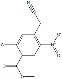 methyl 2-chloro-4-(cyanomethyl)-5-nitrobenzoate Struktur