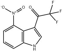 2,2,2-trifluoro-1-(4-nitro-1H-indol-3-yl)ethanone Struktur