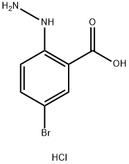 5-bromo-2-hydrazinylbenzoic acid hydrochloride Struktur