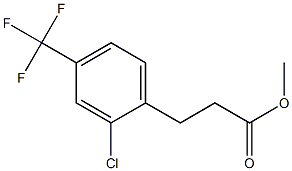 3-(2-Chloro-4-trifluoromethyl-phenyl)-propionic acid methyl ester Struktur