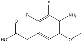 1-(4-Amino-2,3-difluoro-5-methoxy-phenyl)-acetic acid Struktur