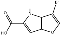 3-bromo-4,6a-dihydro-3aH-furo[3,2-b]pyrrole-5-carboxylic acid Struktur