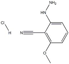 2-hydrazinyl-6-methoxybenzonitrile hydrochloride Struktur