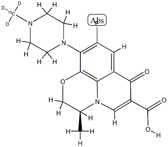 Levofloxacin-13C-D3/ Ofloxacin-13C-D3 Struktur