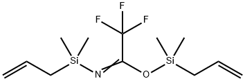 N-methylallyldimethylsilyltrifluoroacetic acid Struktur