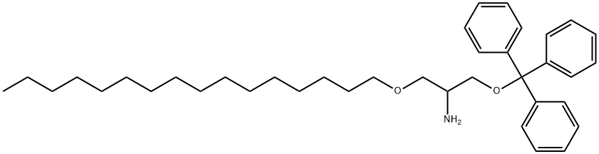 (+/-)-2-Amino-2-desoxy-3-O-hexadecyl-1-O-(triphenylmethyl)glycerol Struktur