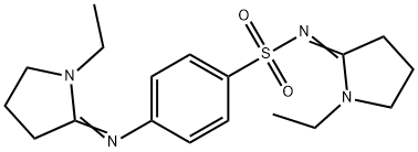 (NZ)-N-(1-ethylpyrrolidin-2-ylidene)-4-[(1-ethylpyrrolidin-2-ylidene)a mino]benzenesulfonamide Struktur