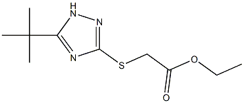 3-(1，1-dimethylethyl)-5-(ethoxycarboxy)-methylthio-1，2，4-triazole Struktur