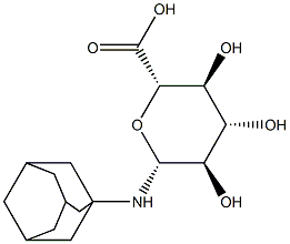 1-Deoxy-1-[(tricyclo[3.3.1.13,7]decan-1-yl)amino]-β-D-glucopyranuronic acid Struktur