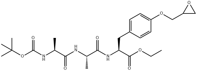 N-(tert-butoxycarbonyl)alanyl-alanyl-O'-(2,3-epoxypropyl)tyrosine ethyl ester Struktur