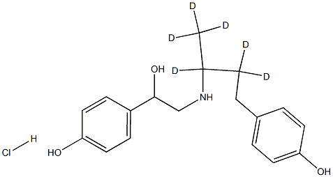 Ractopamine-d6 Hydrochloride Struktur