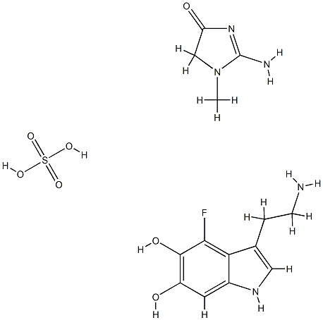 5,6-dihydroxy-4-fluorotryptamine creatinine Structure