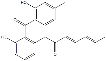 10-sorbylchrysarobin Struktur