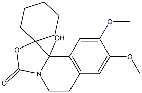 Spiro[cyclohexane-1,1(5H)-[3H]oxazolo[4,3-a]isoquinolin]-3-one,  6,10b-dihydro-10b-hydroxy-8,9-dimethoxy- Struktur