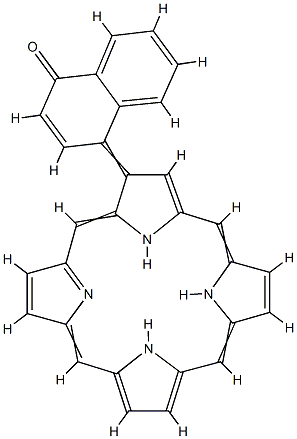 4-hydroxy-1-naphthylporphyrin Struktur