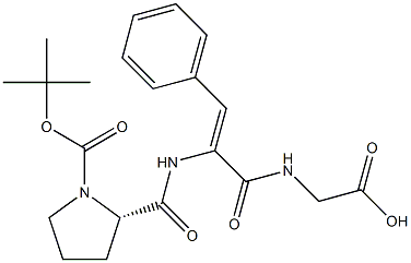 Boc-pro-dehydro-phe-gly-OH Struktur