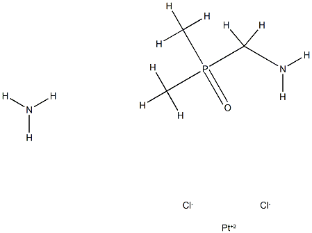 amminedichloro(1-(dimethylphosphinyl)methanamine-N)platinum Struktur