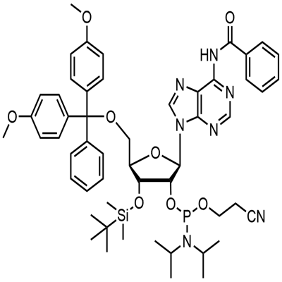 3'-TBDMS-Bz-rA Phosphoramidite Structure