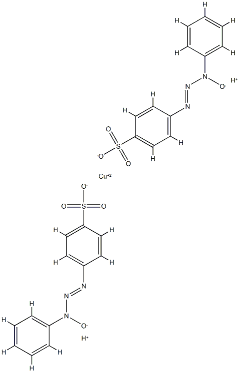 3-Hydroxy-1-p-sulfonatophenyl-3-phenyltriazene Cu (II) complex Struktur