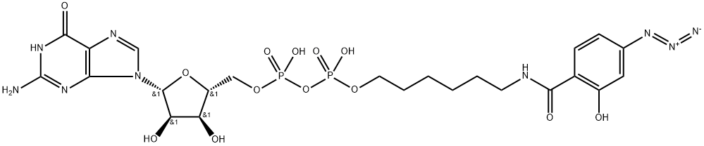 GDP-hexanolaminyl-4-azidosalicylic acid Struktur