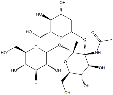 methyl O-(2-acetamido-2-deoxy-beta-glucopyranosyl)-(1-6)-O-alpha-glucopyranosyl-(1-2)-alpha-glucopyranoside Structure